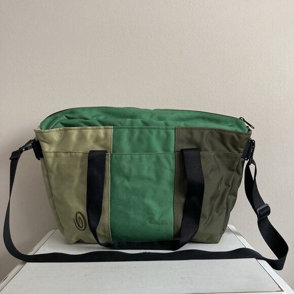 Timbuk2 Classic Messenger Bag Green Colorblock Bicycle Commute Laptop College - Picture 9 of 12